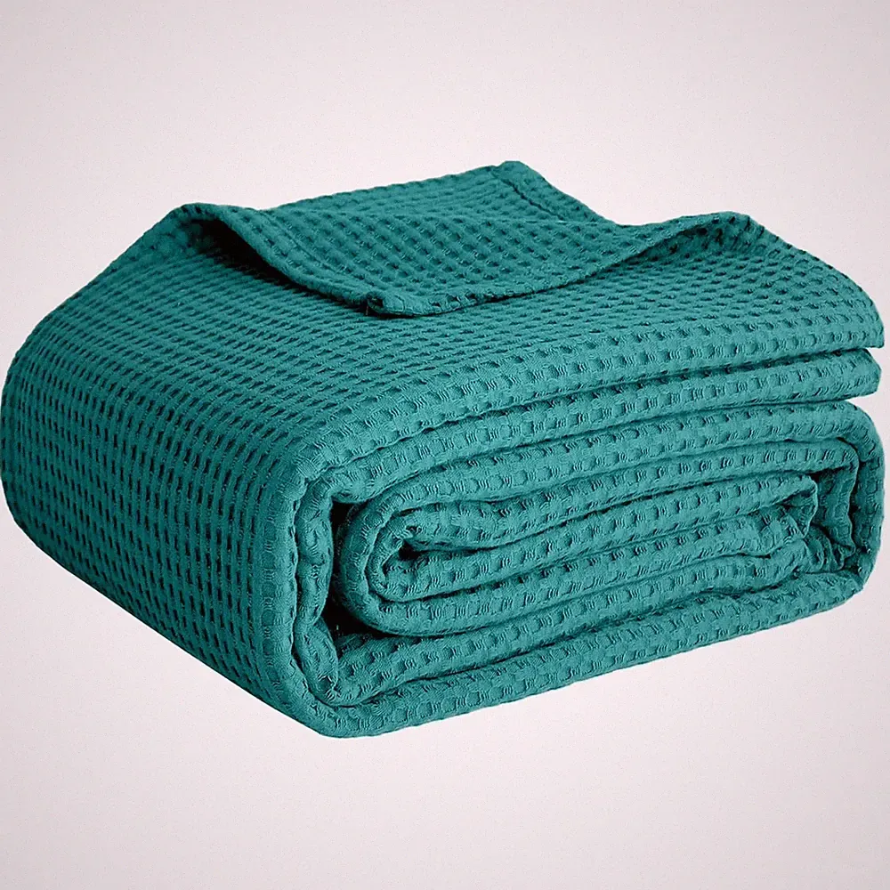 100% Cotton Blankets for Bed Waffle Weave Blankets for Summer, Lightweight a...