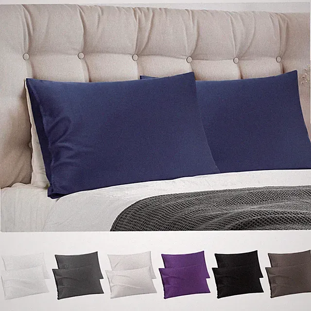 100% Cotton Pillowcases Set of 2, Envelope Closure Soft Home