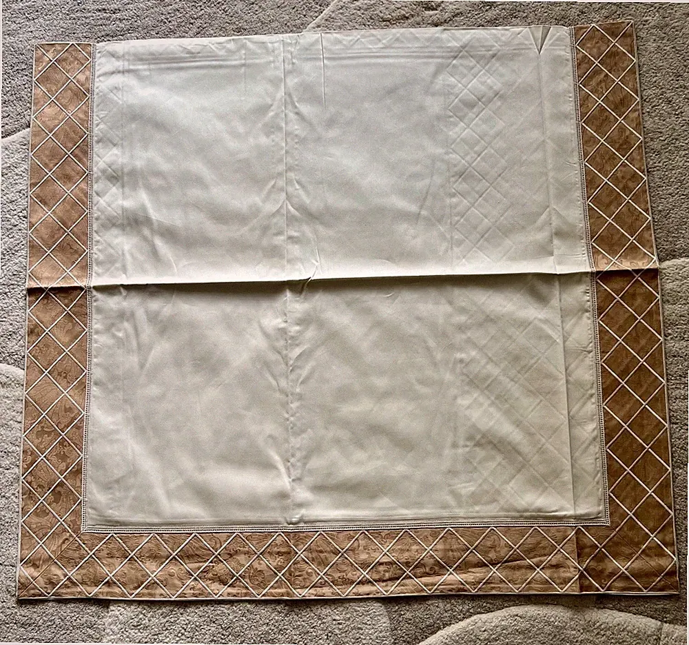 2 Euro Shams Jesurum Italian 100% Cotton Shams Losanghe Noce