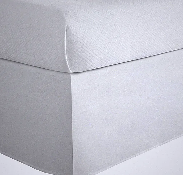 Home Classic Tailored Bed Skirt Dust Ruffle, Cotton Blend Design, 14" Drop Lengt