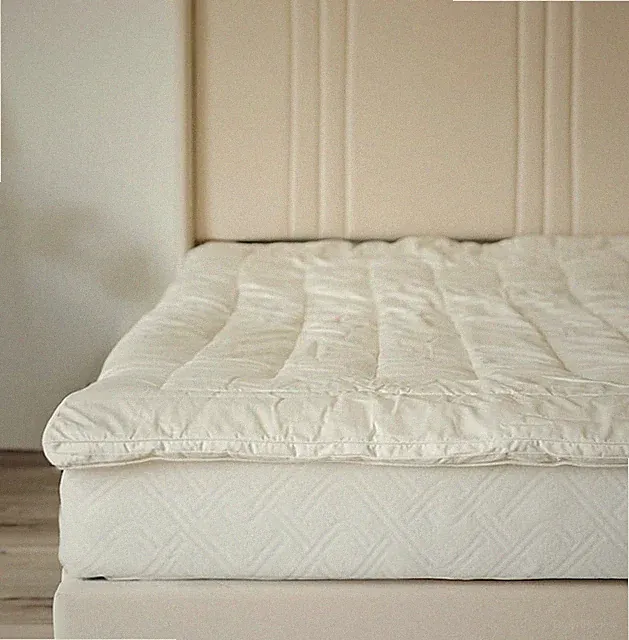 Luxury Merino Wool & Organic Cotton Mattress Topper - Twin Size 1.2" Thick