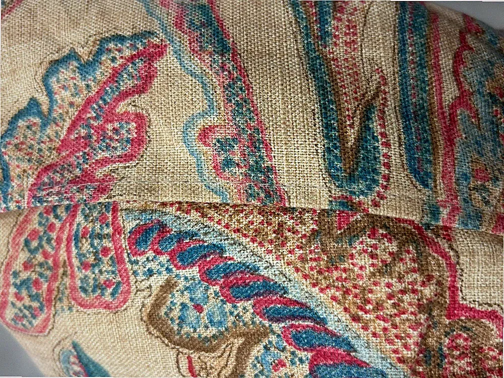 RALPH LAUREN Coco Palm Leaf Cotton Queen Bed Skirt NEW Brown gold red beige
